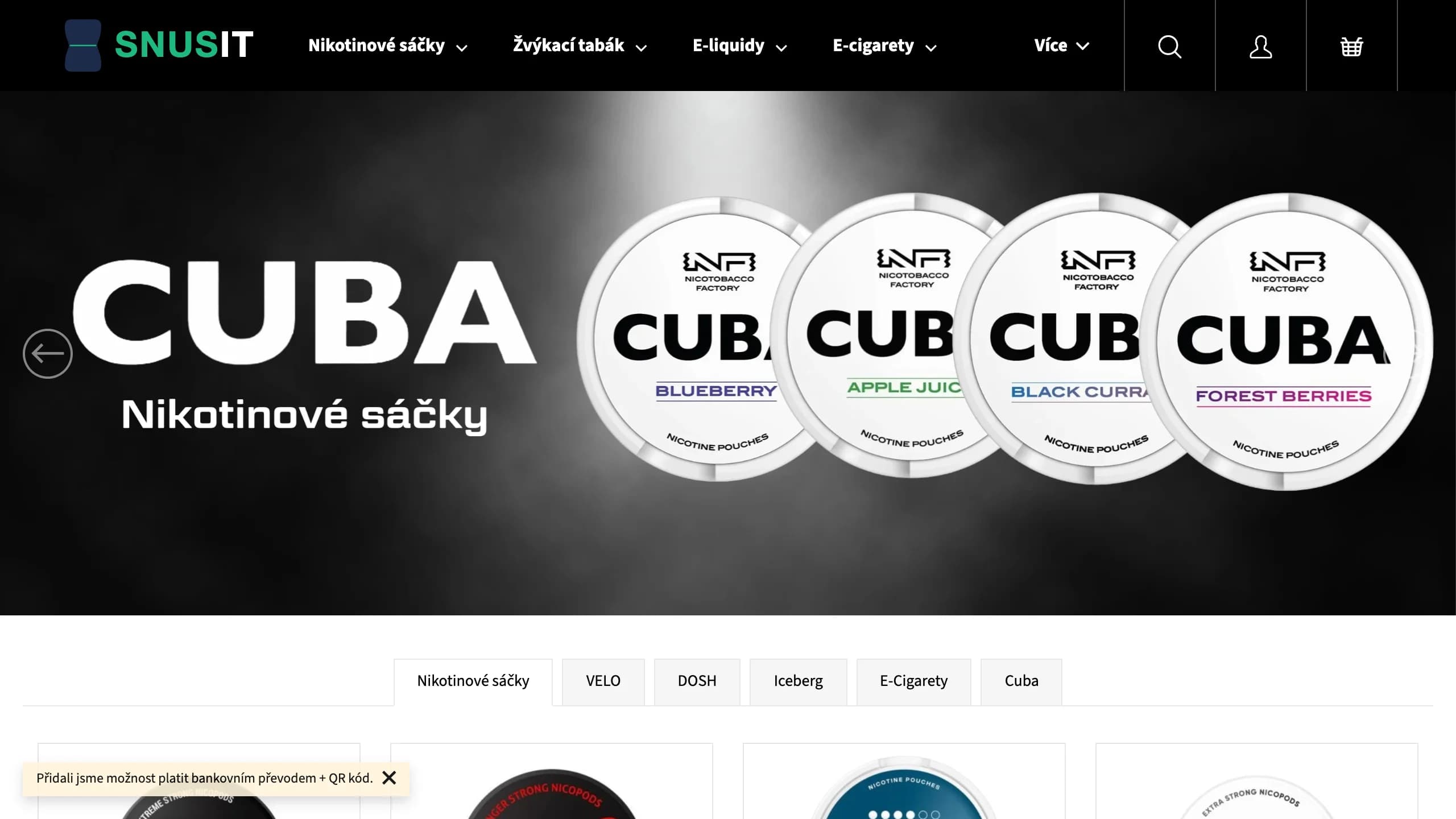 E-shop s SEO na míru — Snusit.cz